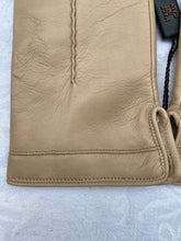 Load image into Gallery viewer, Real Leather Beige Gloves with Cashmere Lining